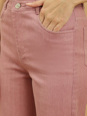 Beatnik Pink Ankle Length Slim Fit Womens Jeans Beatnik India