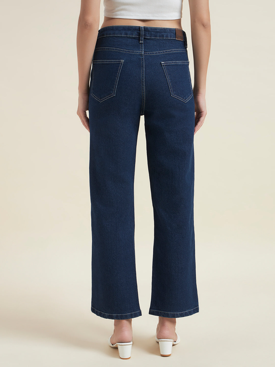 Beatnik Women Blue Stretchable Denim High-Rise Regular Fit Casual Wear Jeans