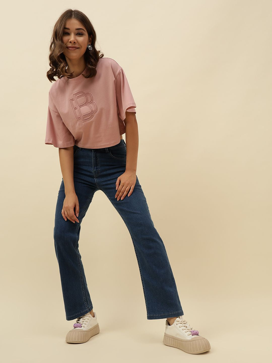 Straight Fit Denim Blue Womens Jeans Beatnik