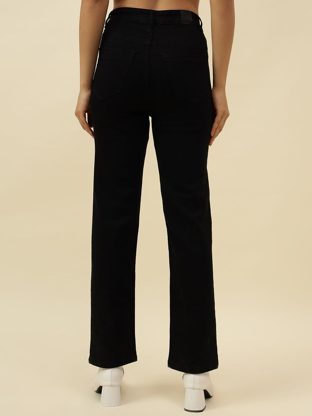 Straight Fit Black Womens Jeans Beatnik