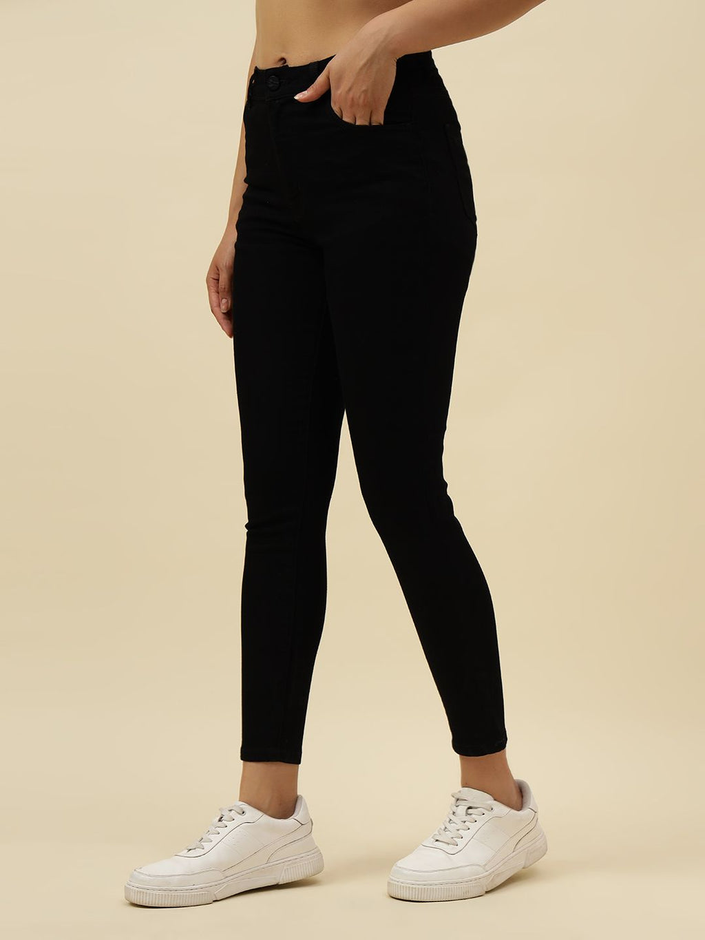 Slim Fit Black Womens Jeans Beatnik