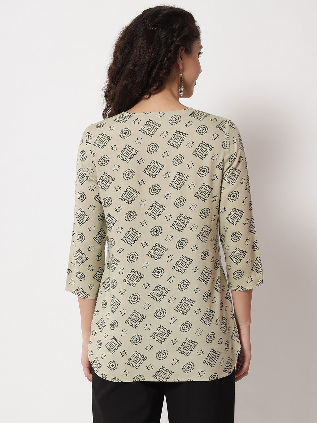 Beatnik Round Neck Light Green	Women Tunic Beatnik India