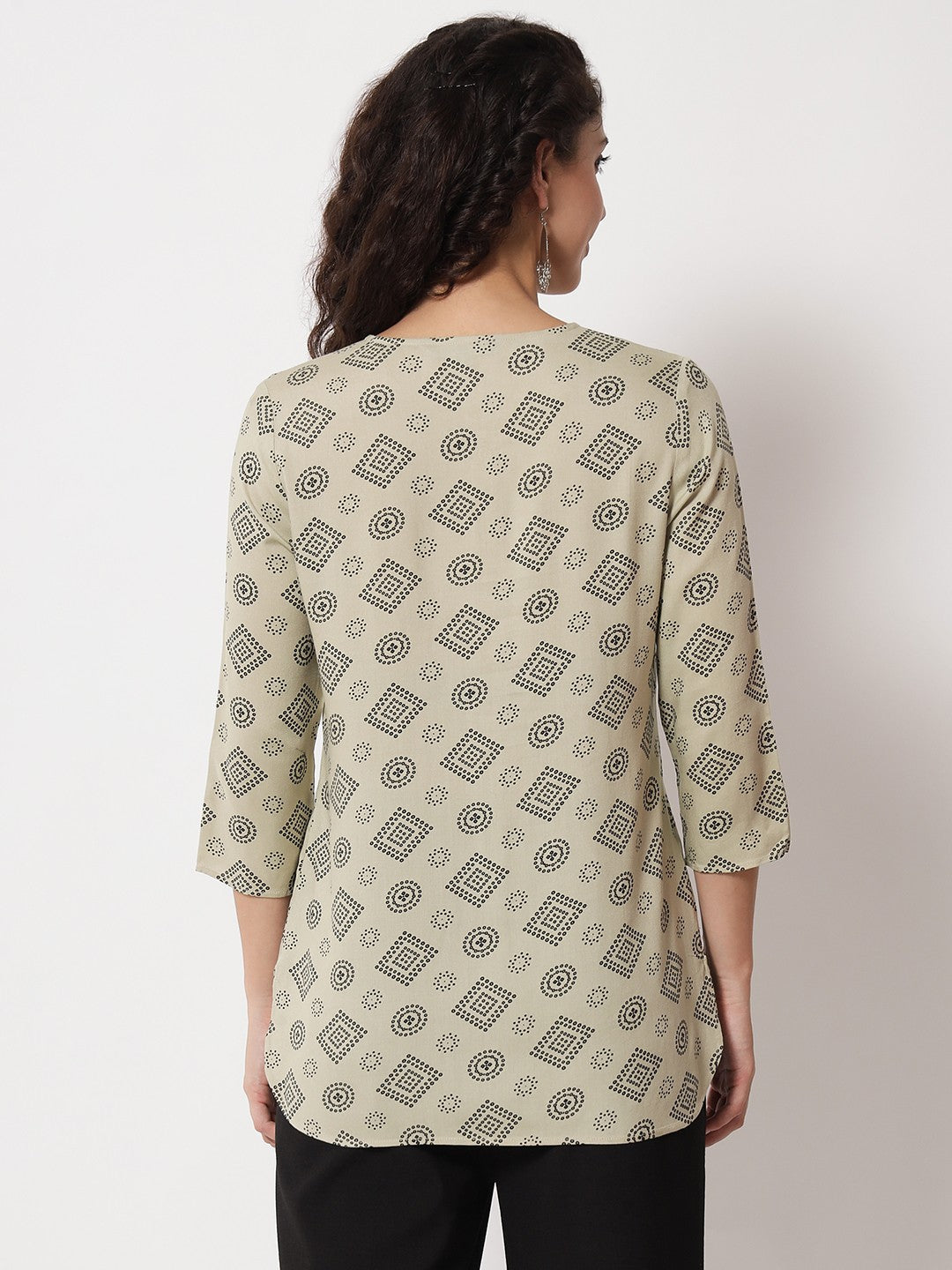 Beatnik Round Neck Light Green	Women Tunic Beatnik India