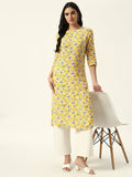Beatnik Printed Casual Wear 3/4th Sleeve A-line Kurti