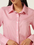 Beatnik’s Pink Power Striped Chic Statement Western Shirt