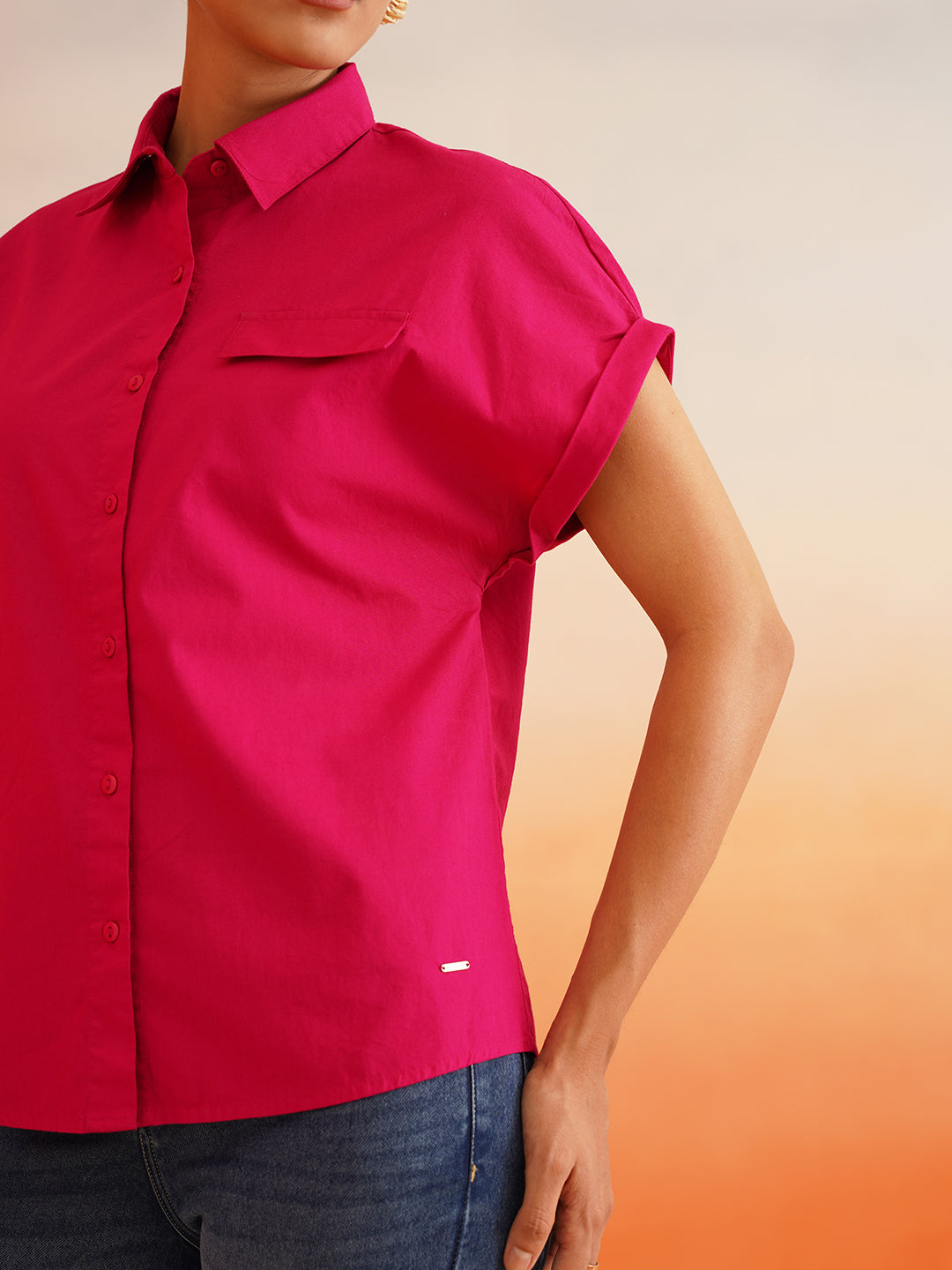 Elevate your wardrobe Hot Pink Western Shirt Beatnik