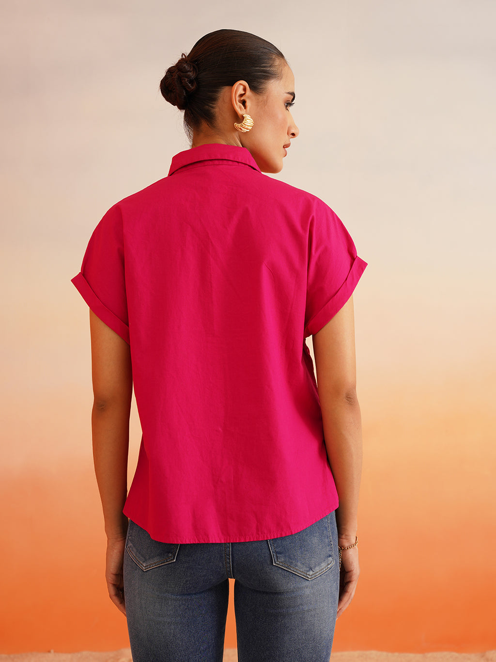Elevate your wardrobe Hot Pink Western Shirt Beatnik