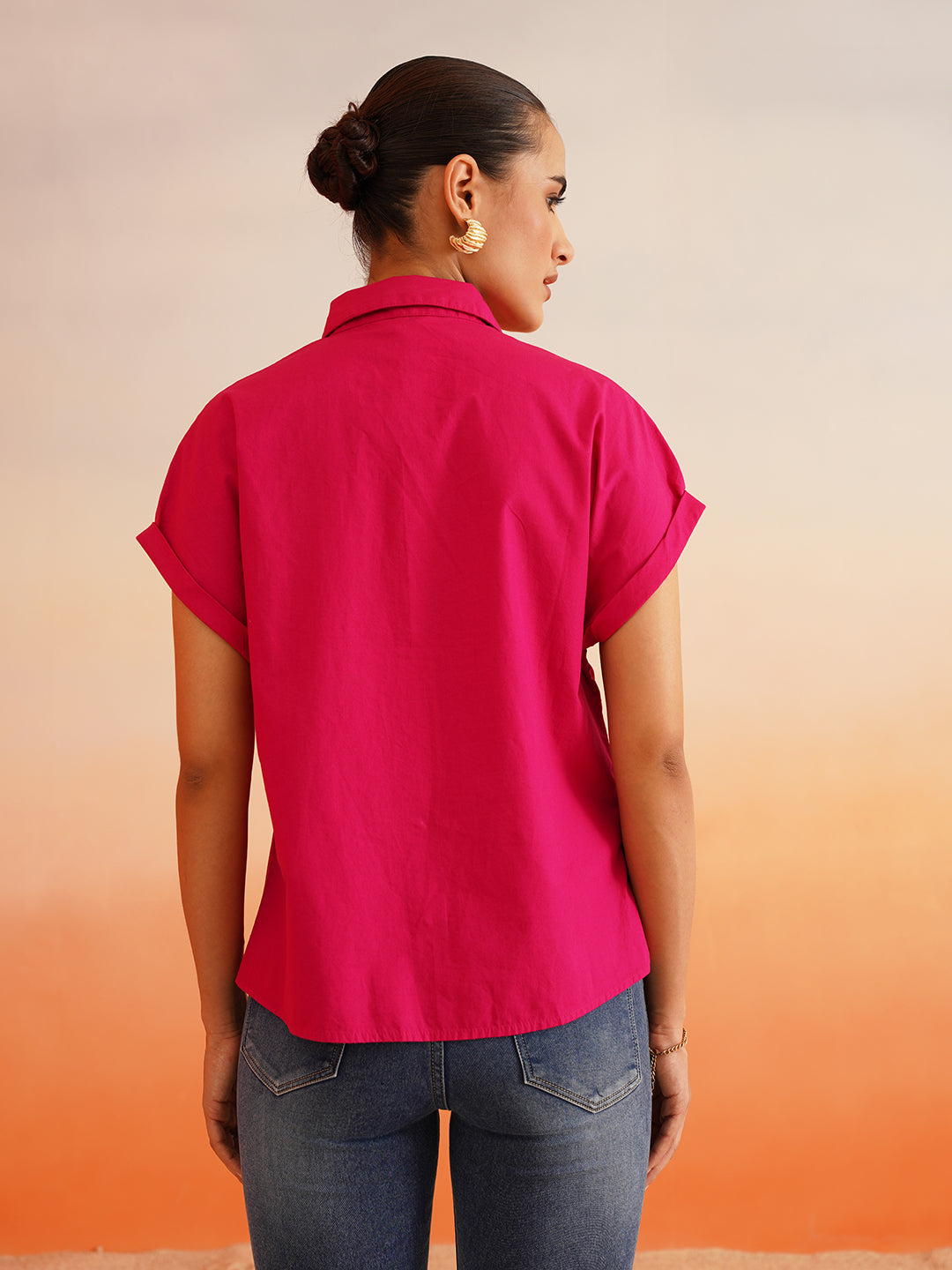 Elevate your wardrobe Hot Pink Western Shirt Beatnik