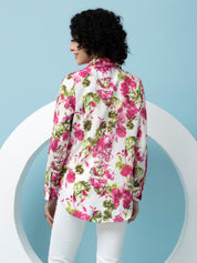 Beatnik Pink Collar Crepe Womens Western Shirt Beatnik India