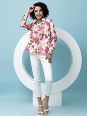 Beatnik Pink Collar Crepe Womens Western Shirt Beatnik India