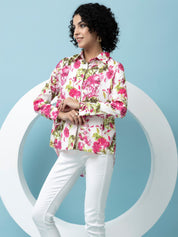 Beatnik Pink Collar Crepe Womens Western Shirt Beatnik India