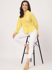 Beatnik Yellow Western  Womens Shirt Beatnik India