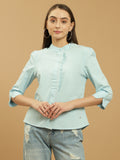 Beatnik Cotton Mandarin Collar Shirt Beatnik India