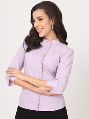 Beatnik Cotton Mandarin Collar Shirt Beatnik India