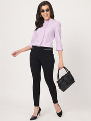Beatnik Cotton Mandarin Collar Shirt Beatnik India