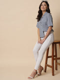 Beatnik Blue Formal  Womens Shirt Beatnik India