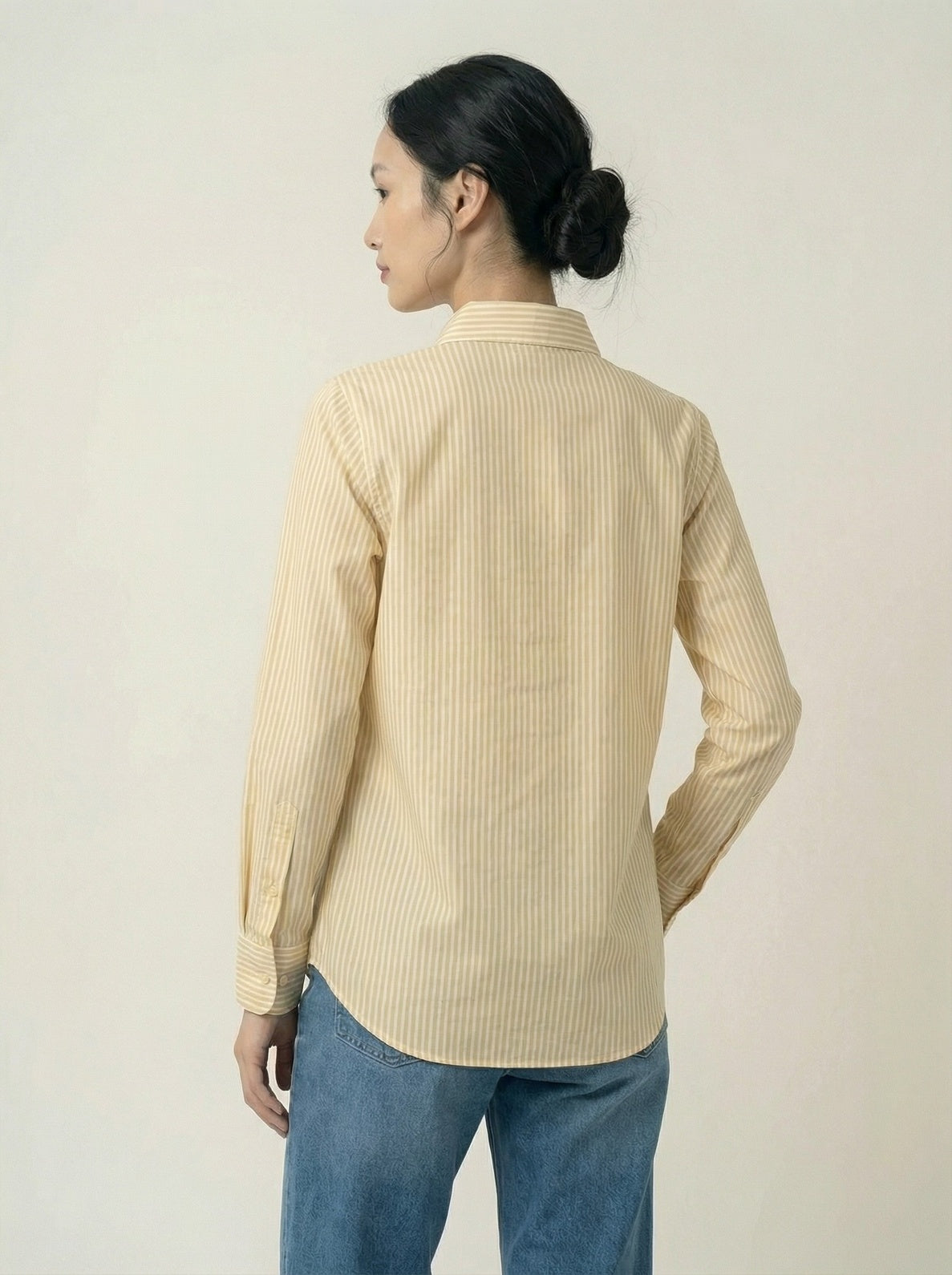 All-Day Comfort Yellow Striped Western Shirt