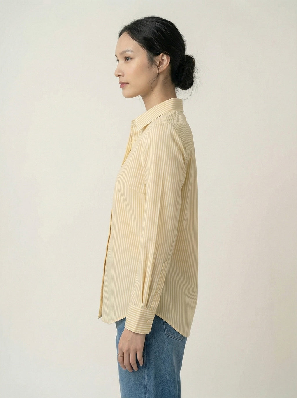 All-Day Comfort Yellow Striped Western Shirt