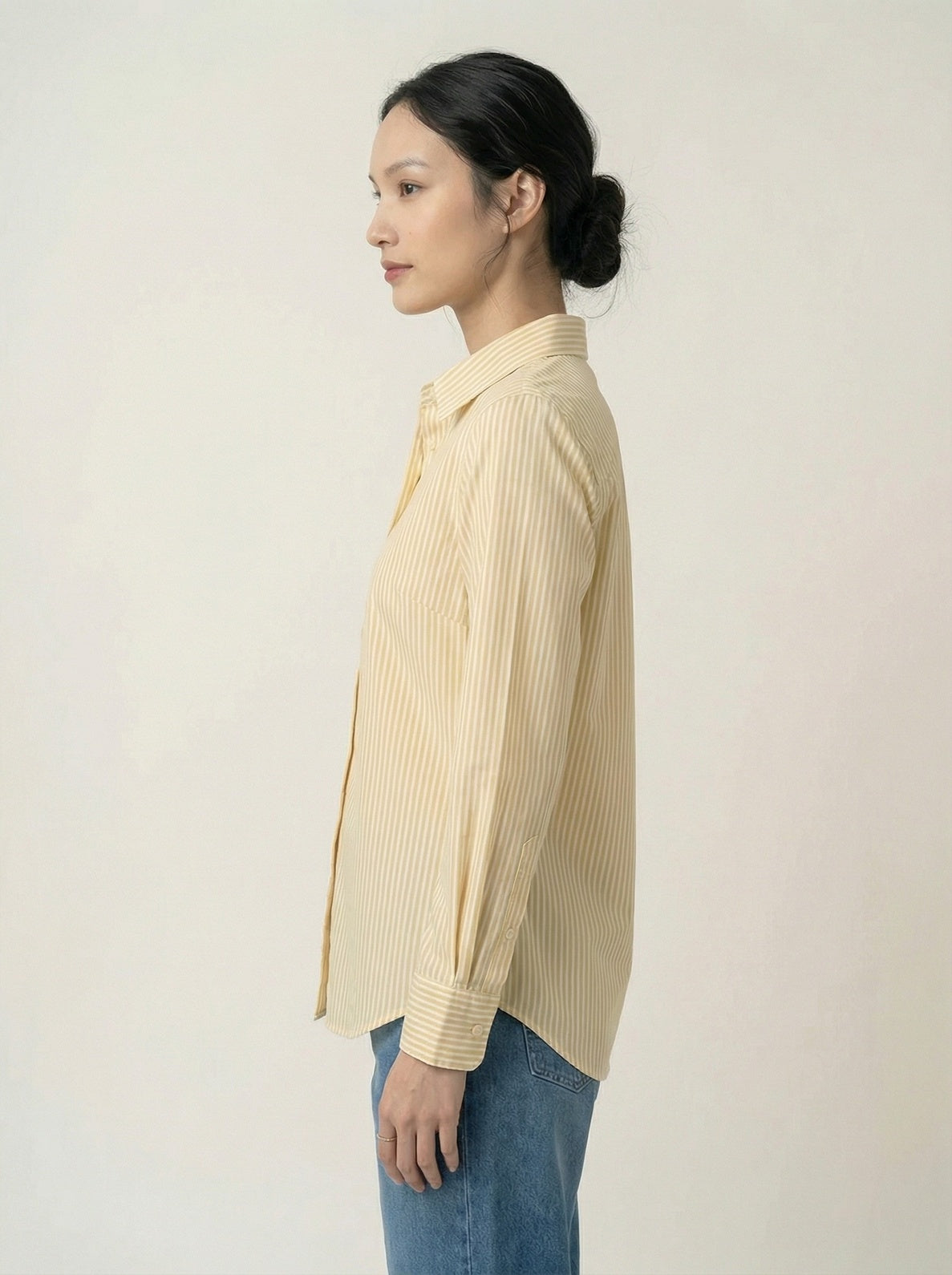 All-Day Comfort Yellow Striped Western Shirt