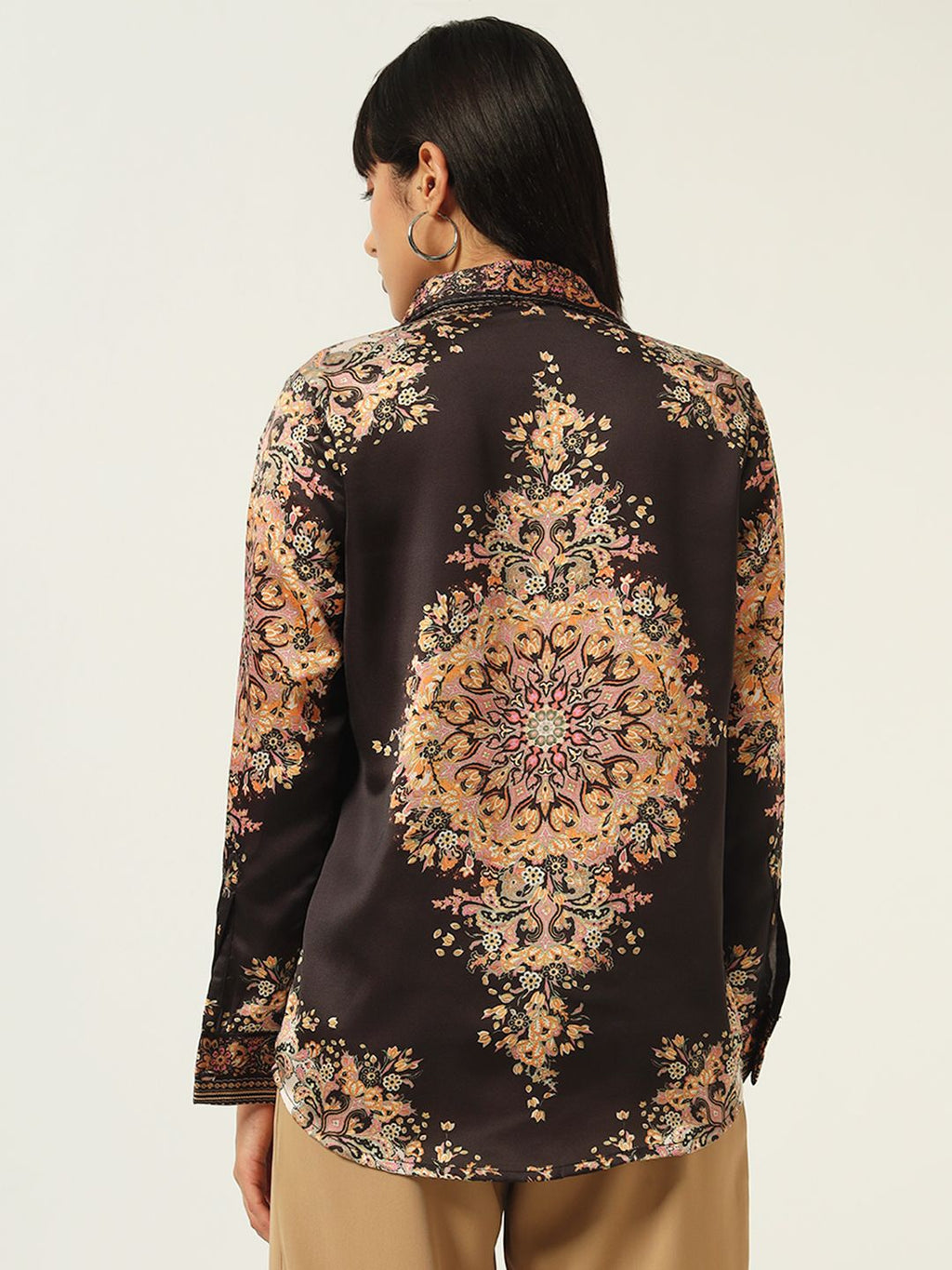 Beatnik Black Placement Western Shirt