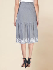 Beatnik Checkered Casual Wear High-Rise Wrap Skirts Beatnik India