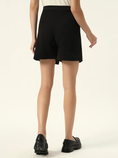 Beatnik Hot Above Knee Black Womens Shorts