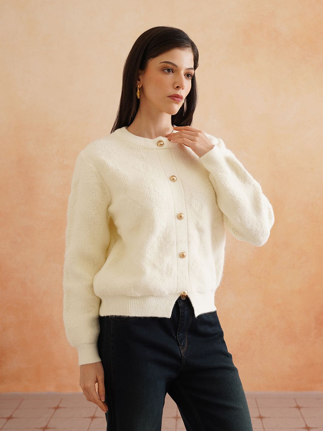 Cardigan Off White Sweaters Beatnik