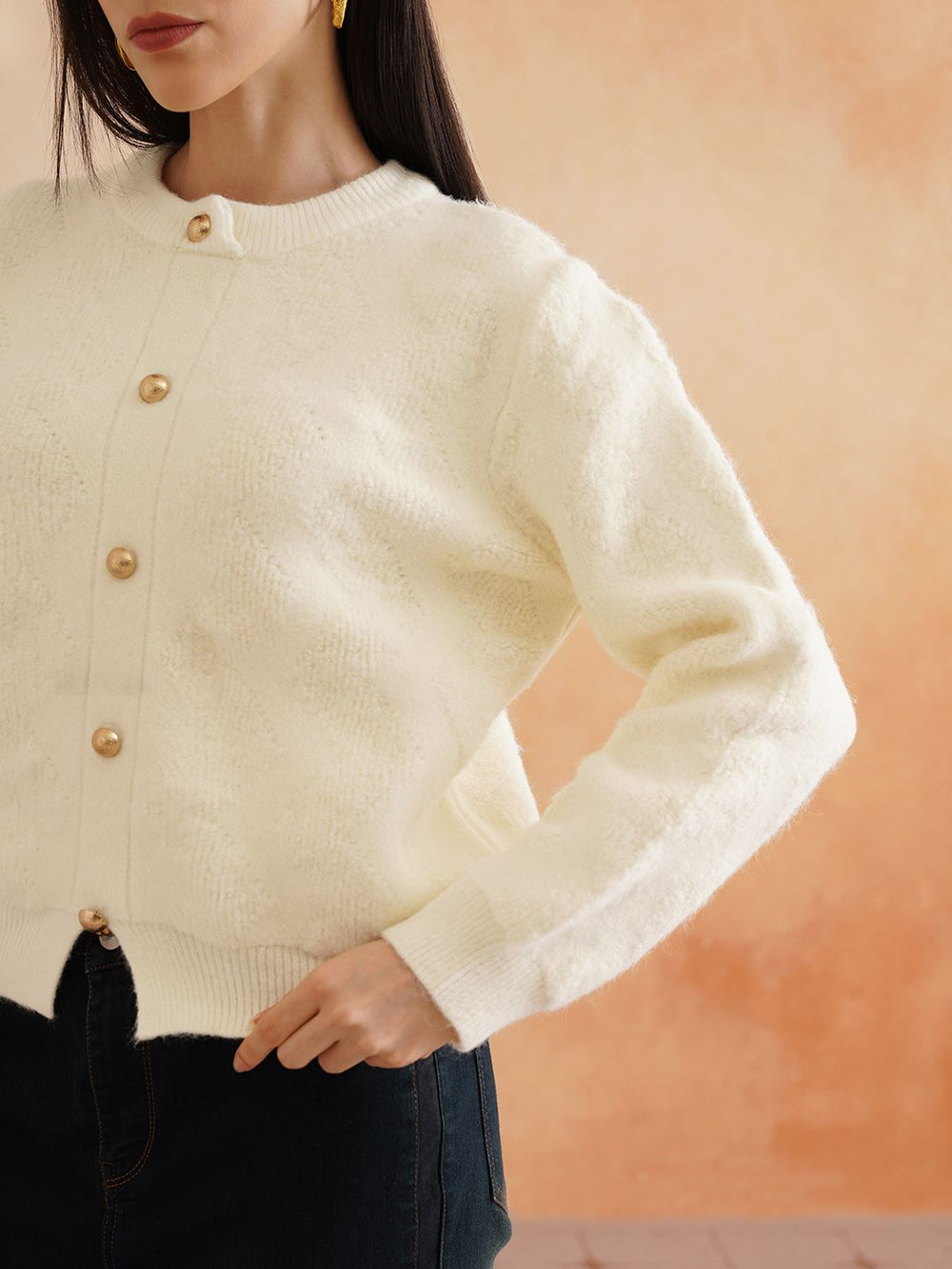 Cardigan Off White Sweaters Beatnik