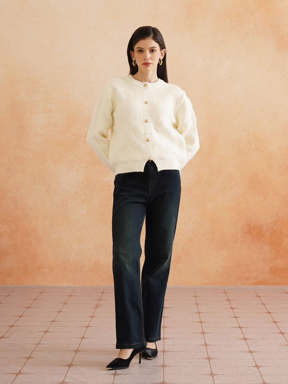 Cardigan Off White Sweaters Beatnik