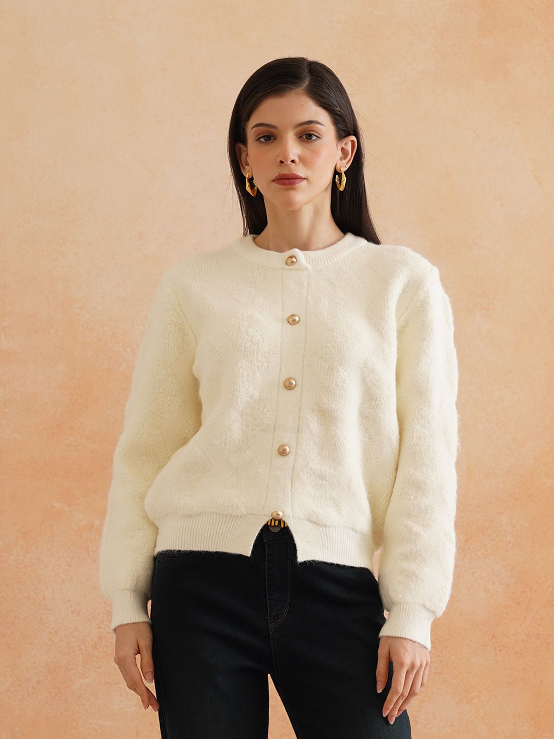 Cardigan Off White Sweaters Beatnik