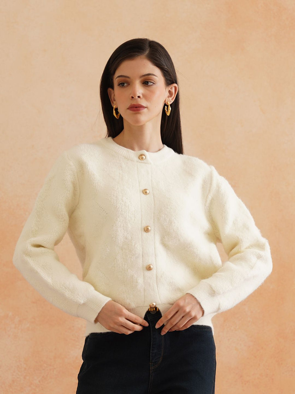 Cardigan Off White Sweaters Beatnik