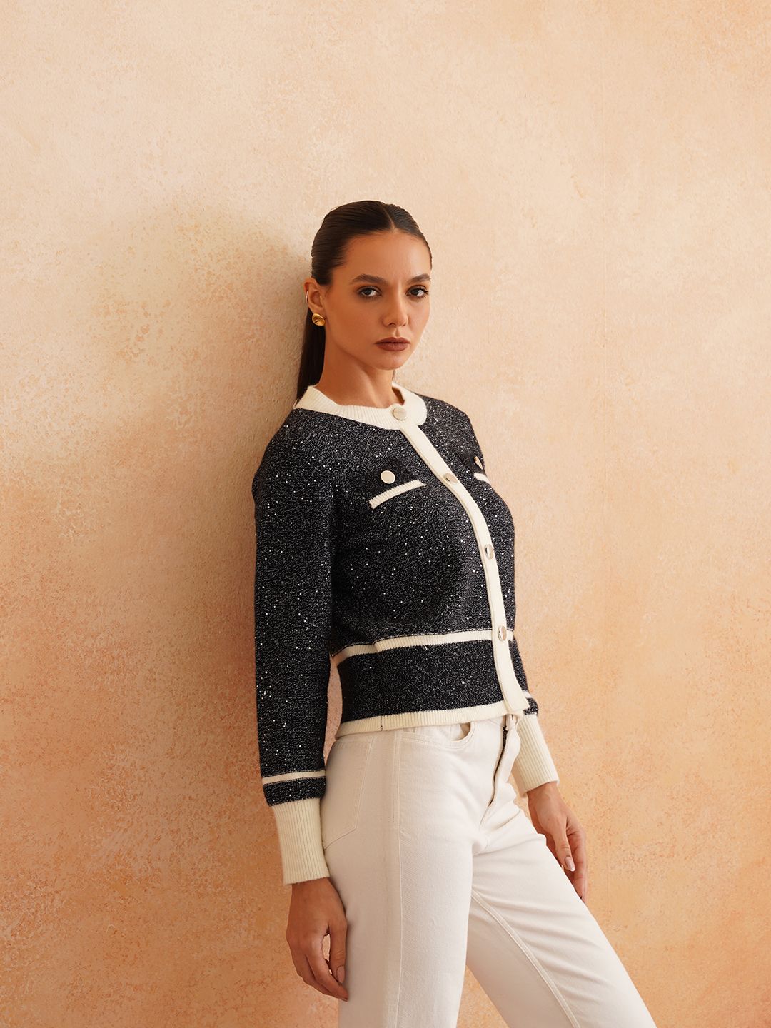 Cardigan Dark Grey Sweaters Beatnik