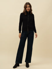 Cardigan Black Full Sleeves Sweaters Beatnik