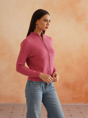 Cardigan Pink Sweaters Beatnik