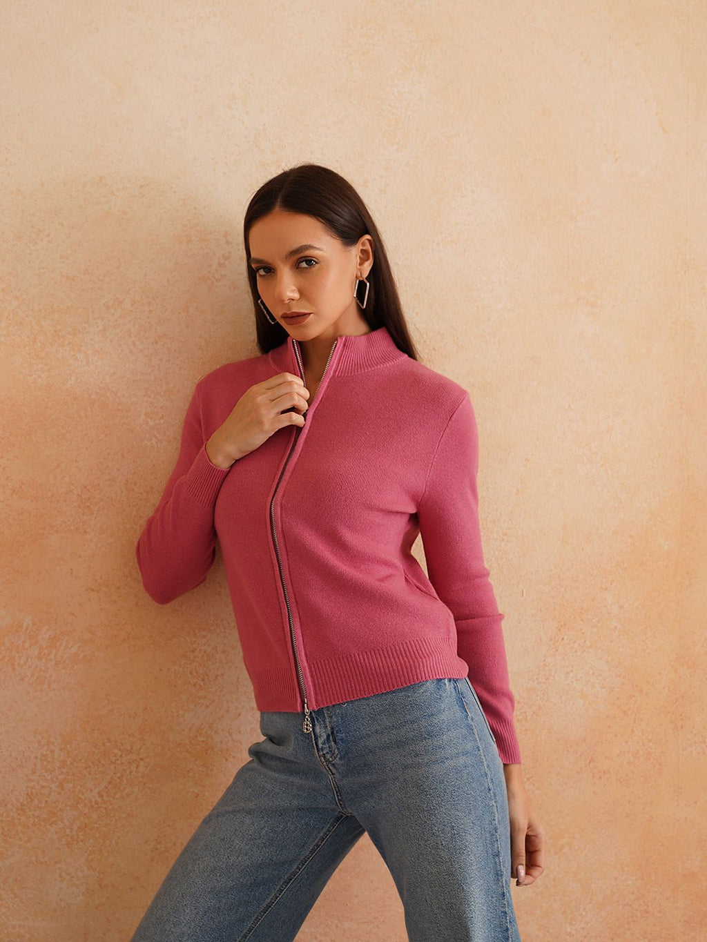 Cardigan Pink Sweaters Beatnik