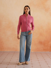 Cardigan Pink Sweaters Beatnik