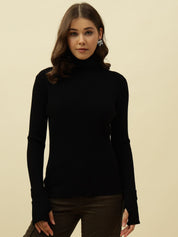 Pull Over Black Sweaters Beatnik