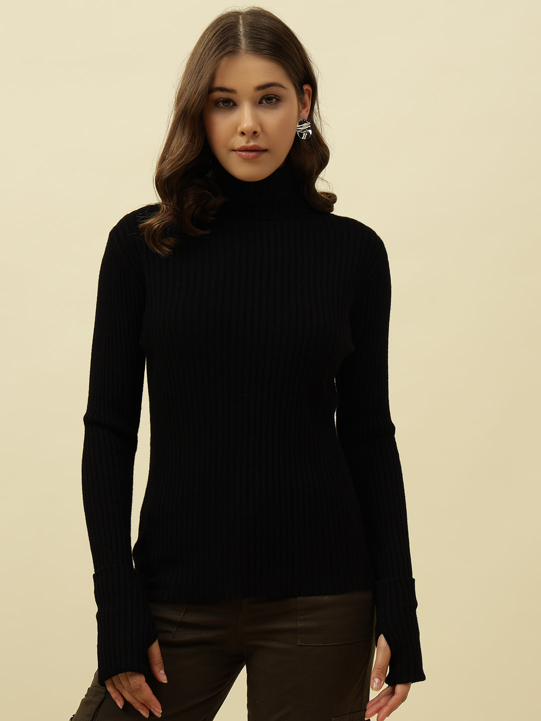 Pull Over Black Sweaters Beatnik