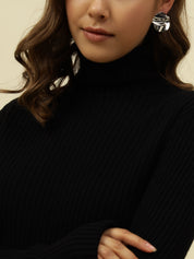 Pull Over Black Sweaters Beatnik