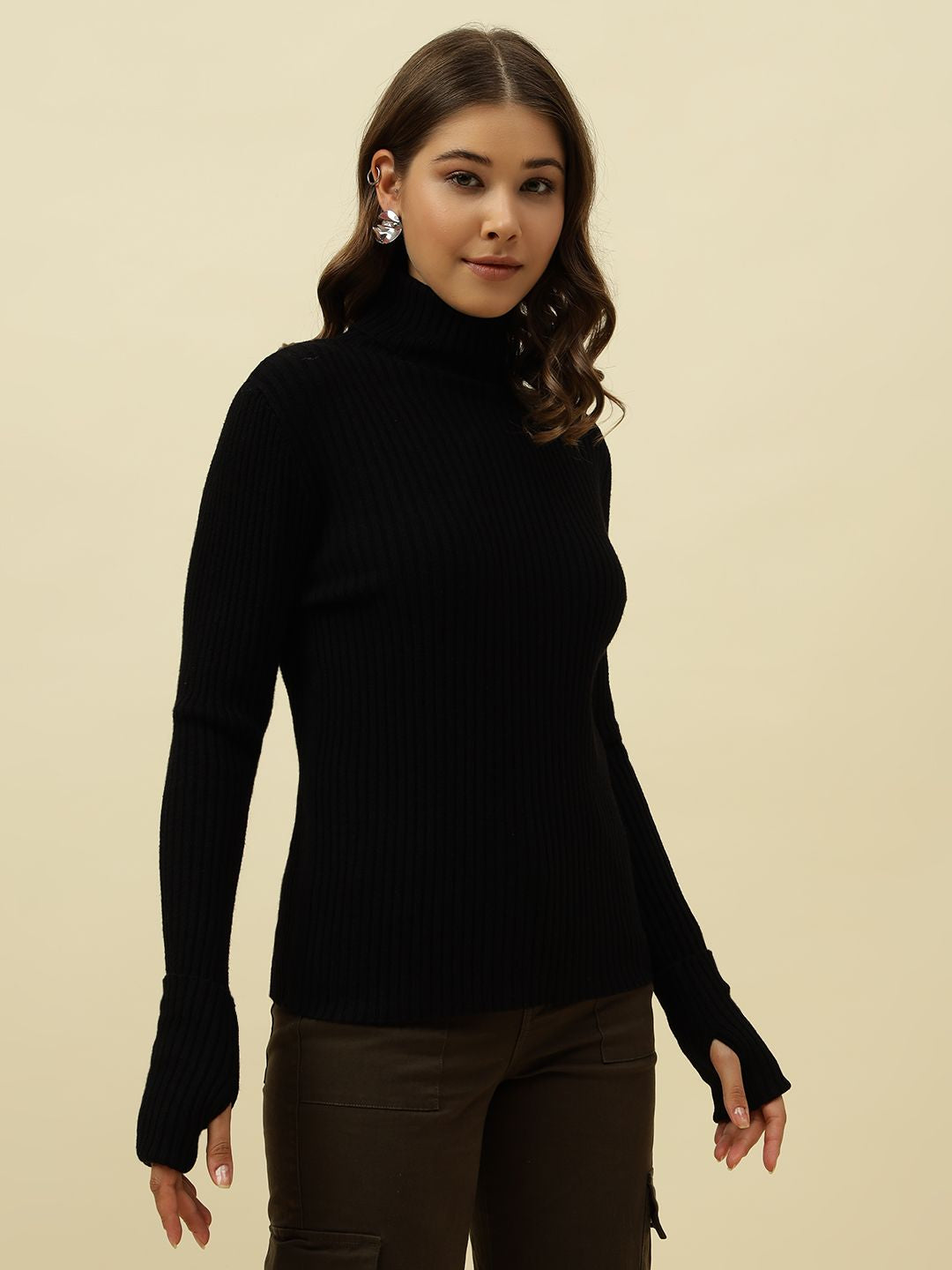 Pull Over Black Sweaters Beatnik