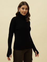 Pull Over Black Sweaters Beatnik