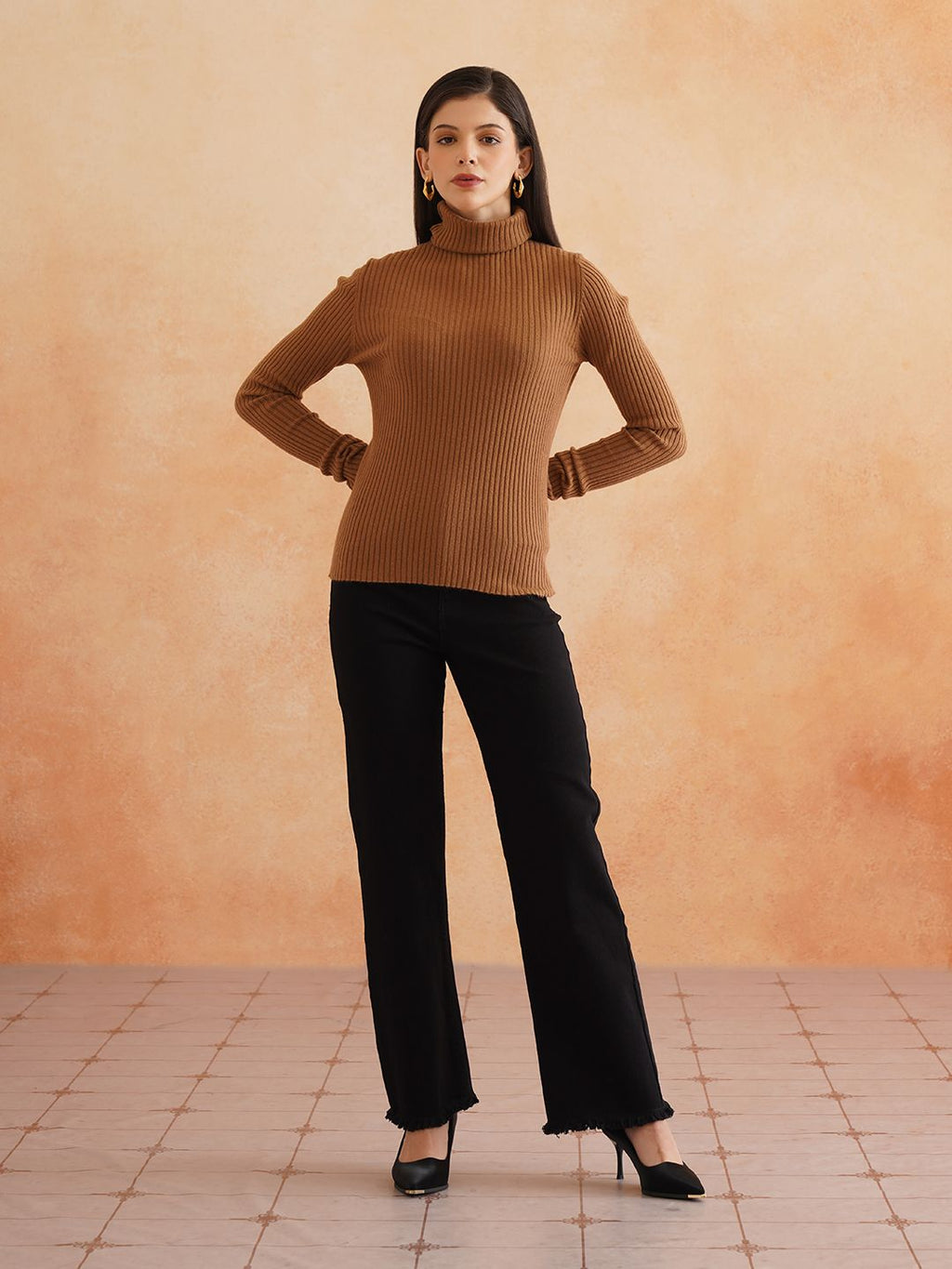 Pull Over Brown Sweaters Beatnik