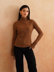 Pull Over Brown Sweaters Beatnik
