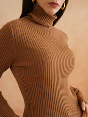Pull Over Brown Sweaters Beatnik