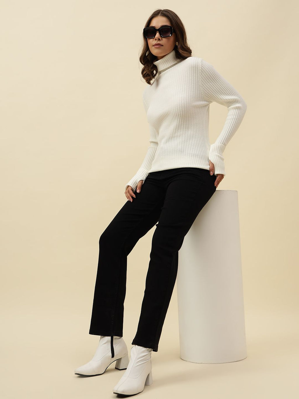 Pull Over White Sweaters Beatnik