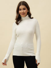 Pull Over White Sweaters Beatnik