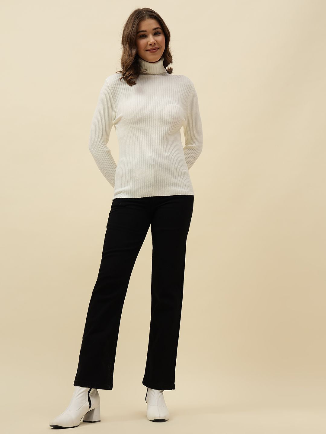 Pull Over White Sweaters Beatnik