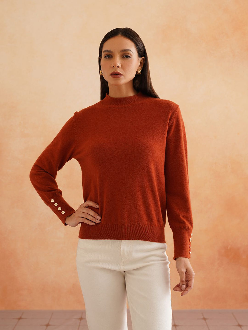 Pull Over Rust Sweaters