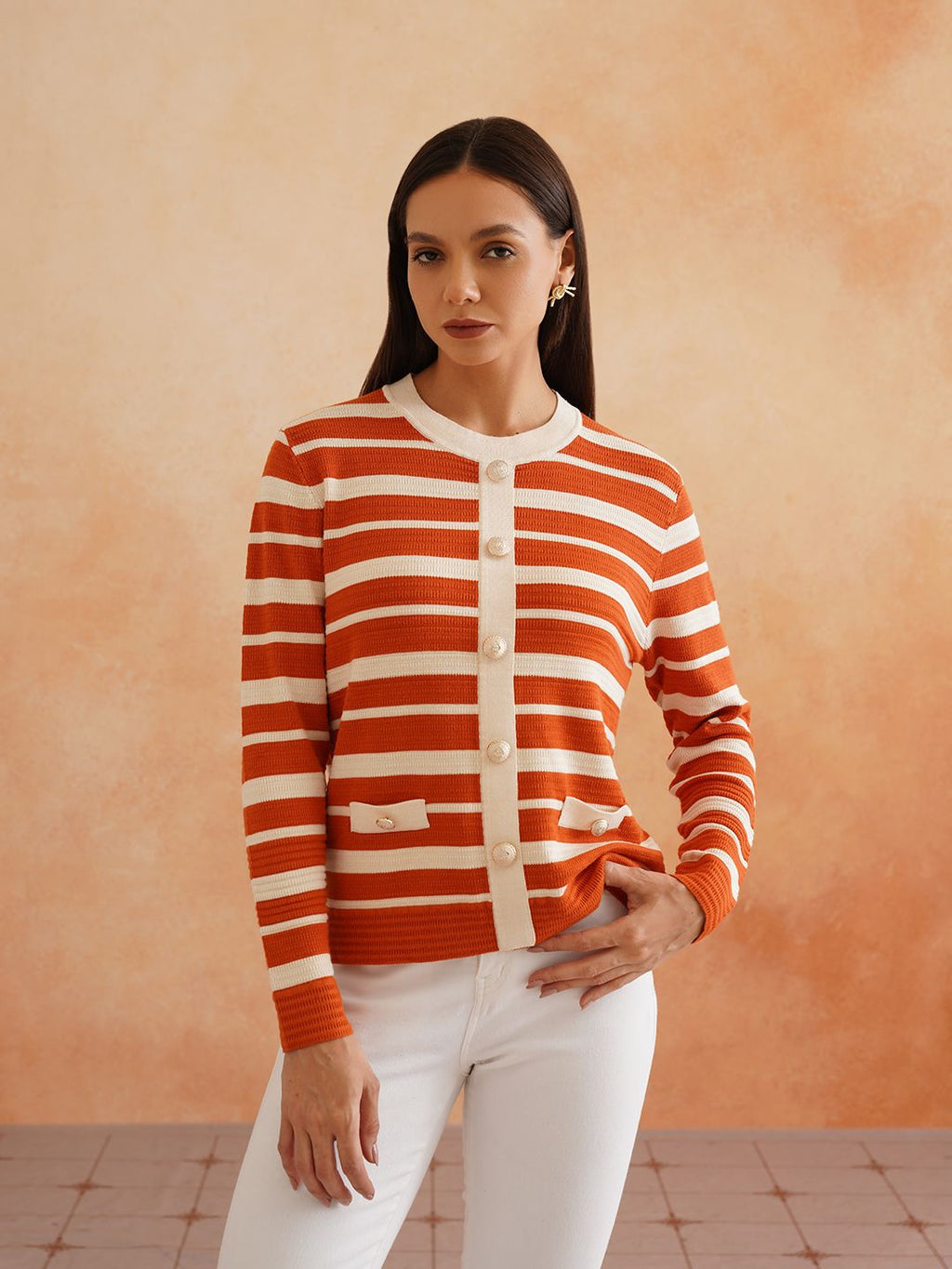 Cardigan Orange Sweaters Beatnik