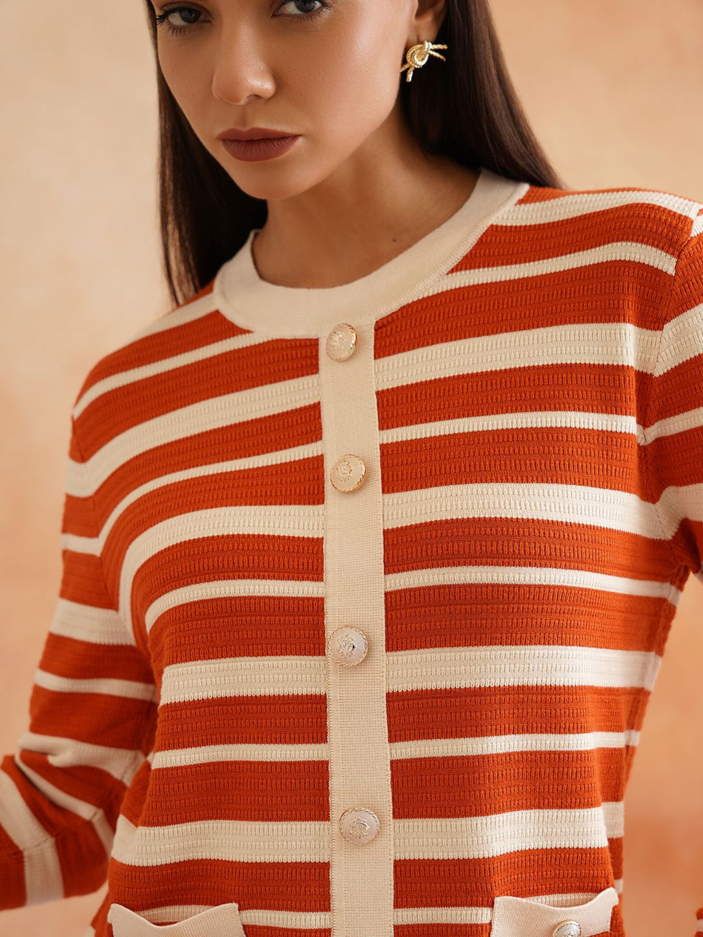 Cardigan Orange Sweaters Beatnik
